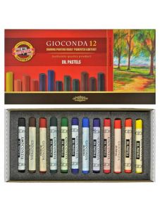 Комплект професионални маслени пастели Koh-I-Noor Gioconda, 12 цвята