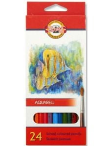 Цветни акварелни моливи Koh-I-Noor Aquarell, 24 цвята