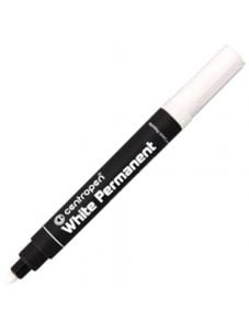 Перманентен маркер Centropen, За тъмни повърхности - Бял цвят, 2.50 мм.