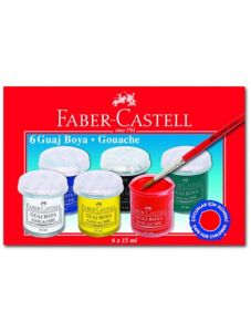 Темперни бои Faber-Castell, 6 цвята