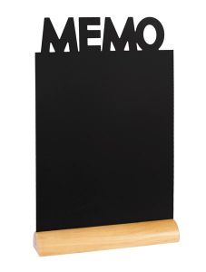 Черна дъска Securit с дървена основа и надпис MEMO
