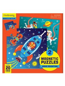 Комплект магнитни пъзели Mudpuppy Space Adventure  - Космическо приключение