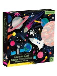 Детски светещ пъзел Mudpuppy Space - Космос, 500 части