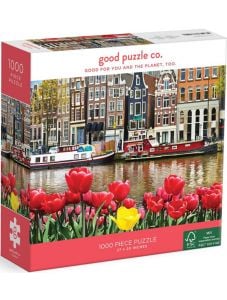 Пъзел Good Puzzle - Цветя в Амстердам, 1000 части