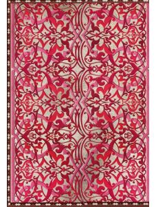 Линиран тефтер Boncahier - Персия с твърди корици, розово и червено