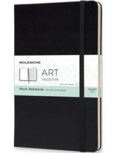 Голям черен тефтер Moleskine Music Notebook