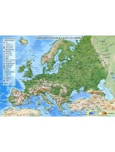 Природогеографска карта на Европа Политическа карта на света