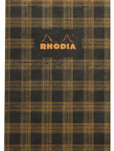 Блок - пад Rhodia Heritage Tartan Black А5, 70 страници на малки квадратчета