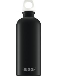 Черна алуминиева бутилка Sigg ST Traveller, 0.600 л.