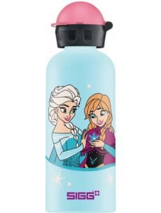 Светлосиня алуминиева бутилка Sigg KBT Anna & Elsa, 0.400 л.