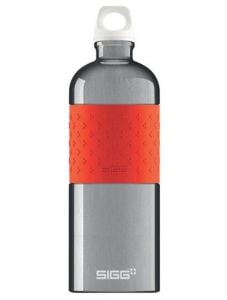 Сребриста алуминиева бутилка Sigg ST Cyd Alu Red, 1 л.