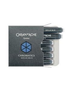 Патрончета за писалка Caran D'Ache Chromatics 6 бр. - синьо