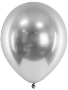 Комплект сребристи балони PartyDeco, 10 бр.