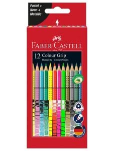 Цветни моливи Faber-Castell Colour Grip, 12 цвята