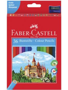 Цветни моливи Faber Castell, 36 цвята + острилка