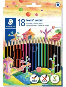 Комплект цветни моливи Staedtler Noris Colour 187, 18 цвята