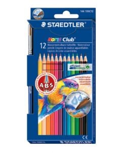 Комплект цветни моливи Staedtler, 12 цвята + четка за рисуване