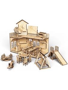 Дървен сглобяем комплект Woodpy - Училище за кукли