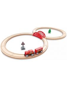 Дървена играчка Hape - Железопътен транспорт