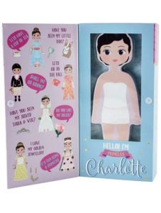 Дървена кукла за преобличане Floss & Rock, Magnetic Dress up Doll - Charlotte