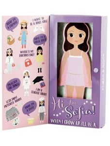 Дървена кукла за преобличане Floss & Rock, Magnetic Dress up Doll - Sofia
