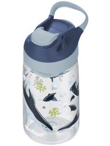 Детска бутилка за вода Contigo Gizmo Flip с акули, 420 мл.