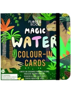 Оцветяване с вода Floss & Rock, Magic Colour-in cards, Dinosaur - Динозаври