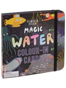 Оцветяване с вода Floss & Rock, Magic Colour-in cards, Deep Sea - Морски животни