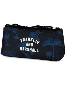 Двоен ученически несесер Franklin and Marshall, размер 21 x 10 x 6 см. - син цвят