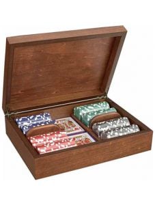 Дървена кутия Radica с 200 покер чипа