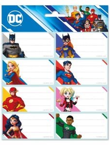Ученически етикети DC Comics Superheroes, 16 бр.