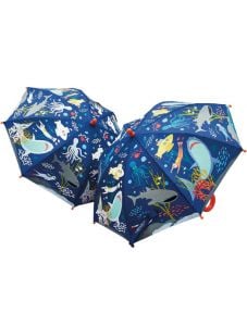 Детски магически чадър Floss & Rock, Colour Changing Umbrella, Deep Sea - Морски животни