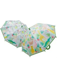 Детски магически чадър Floss & Rock, Colour Changing Umbrella, Jungle - Диви животни