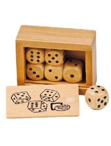 Кутия Goki с 6 дървени зара