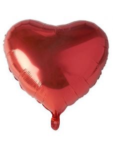 Голям фолиев балон - червено сърце