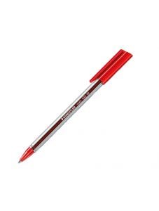 Химикалка Staedtler Stick 432 M, червена, прозрачна