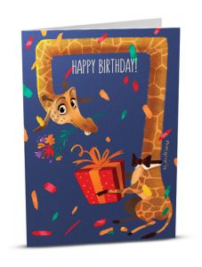 iGreet Картичка за рожден ден с жираф