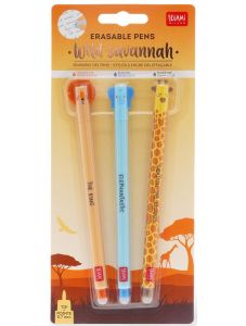 Комплект изтриваеми гел химикалки Legami - Савана
