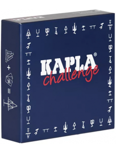 Дървен конструктор Kapla - Предизвикателства, 12 карти + 16 планки