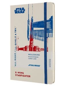 Класически тефтер Moleskine Limited Editions Star Wars X-Wing с твърди корици и линирани страници