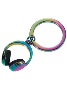 Ключодържател Troika Headphone Iridescent, в преливащи цветове
