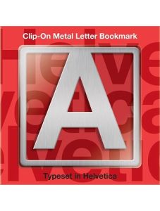 Метален книгоразделител Helvetica - Буква А 