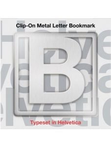 Метален книгоразделител Helvetica - Буква B