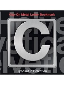 Метален книгоразделител Helvetica - Буква C