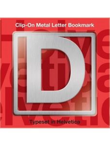 Метален книгоразделител Helvetica - Буква D