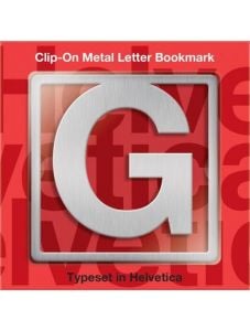 Метален книгоразделител Helvetica - Буква G