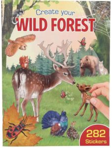 Книжка със стикери Depesche - Дива гора