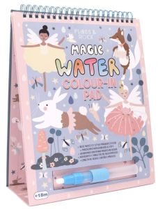 Тефтер за оцветяване с вода Floss & Rock, Magic Colour-in pad, Enchanted - Балерини