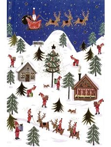 Коледна картичка "Нощта преди Коледа"