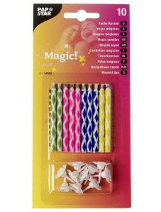 Комплект 10 бр. разноцветни магически свещички
